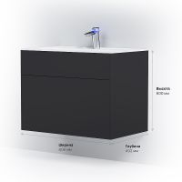 Товар: Тумба под раковину AM.PM Inspire V2.0 80 подвесная Графит арт-M50AFHX0803GM - фото 11 Тумба под раковину AM.PM Inspire V2.0 80 подвесная Графит арт-M50AFHX0803GM — фото 11, Тумбы под раковину