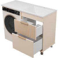 Тумба с раковиной Brevita Enfida 120 R Бежевая матовая арт-УТ000016091 — фото 4, Тумбы с раковиной