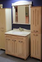 Тумба под раковину Bellezza Аллегро Люкс 80 Бежевая патина Темный орех арт-4637513000379 — фото 5, Тумбы под раковину