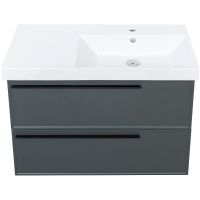 Тумба под раковину La Fenice Elba 90 подвесная Серая матовая арт-FNC-01-ELB-G-90-2 — фото 5, Тумбы под раковину