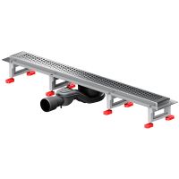 Душевой лоток AM.PM MasterFlow 70 с решеткой Хром матовый Cut Gradient арт-W01SC-P11-070-01SB — фото 1, Душевые лотки