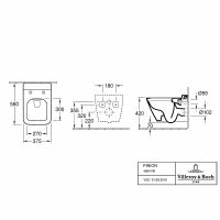 Унитаз Villeroy&Boch Finion подвесной без сиденья арт-4664R0R1 — фото 15, Подвесные унитазы