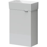 Тумба под раковину Sancos Mini 37 L подвесная Белый глянец арт-MN35WL — фото 1, Тумбы под раковину