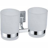 Стакан для зубных щеток Viko двойной Хром арт-V-142 — фото 1, Стаканы для зубных щеток