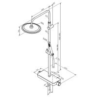 Товар: Душевая система Damixa Scandinavian Pure с термостатом Черная матовая арт-936760300 - фото 8 Душевая система Damixa Scandinavian Pure с термостатом Черная матовая арт-936760300 — фото 8, Душевые стойки