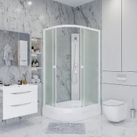 Душевая кабина Niagara Promo 110x80 R без гидромассажа арт-P110/80/26R/MT/BK — фото 1, Душевые кабины