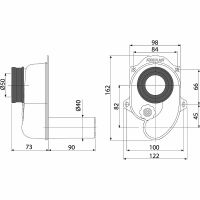 Сифон для писсуара Alcaplast Белый арт-A45B — фото 2, Сифоны для писсуаров