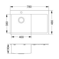 Кухонная мойка Alveus Quarto 30 BRS-90 780x480 Брашированная сталь арт-1124384 — фото 5, Кухонные мойки