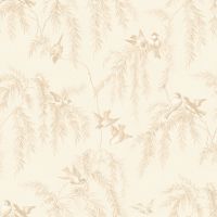 Обои LOYMINA Шелковый путь Флизелин (1*10,05) Бежевый, Птицы/Листья арт-SLK5 001 — фото 1, Обои для стен