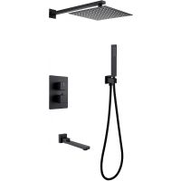 Товар: Душевая система Abber Daheim с термостатом Черная матовая арт-AF8250B - фото 1 Душевая система Abber Daheim с термостатом Черная матовая арт-AF8250B — фото 1, Встраиваемые душевые комплекты