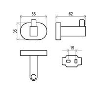 Крючок Ravak Chrome Хром арт-X07P320 — фото 2, Крючки для полотенец