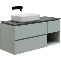 Тумба под раковину Allen Brau Infinity 120 L подвесная Папирус матовый арт-1.21005.PWM