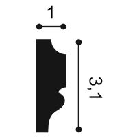 Молдинг Orac Decor 2000x31x10 мм арт-PX116 — фото 2, Молдинги