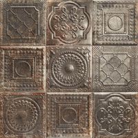 Керамическая плитка Mainzu Tin-Tile Rusty Nero настенная 20х20 см арт-78797321 — фото 1, Керамическая плитка