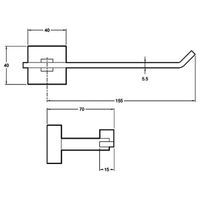 Держатель туалетной бумаги Jacob Delafon Mecanique Хром арт-E77870-CP — фото 3, Держатели туалетной бумаги