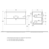 Тумба под раковину BelBagno Due 80 подвесная Bianco Lucido арт-DUE-800-2C-SO-BL-P — фото 11, Тумбы под раковину