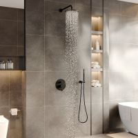 Товар: Душевая система Berges Nardis 2R Black Черная матовая арт-071004 - фото 5 Душевая система Berges Nardis 2R Black Черная матовая арт-071004 — фото 5, Встраиваемые душевые комплекты