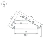 Профиль алюминиевый Arlight накладной контурной подсветки Серебристый арт-025469 — фото 4, Профили для светодиодных лент