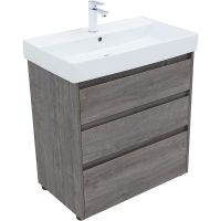 Тумба под раковину Aquanet Nova Lite 75 Дуб рошелье арт-302473 — фото 2, Тумбы под раковину