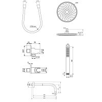 Комплект верхнего и ручного душа Ideal Standard Ideal Rain Silk Black арт-BD389XG — фото 15, Встраиваемые душевые комплекты