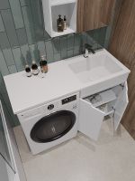 Раковина Orange 120 R с местом под стиральную машину Белая арт-ST-120RAR — фото 3, Раковины встраиваемые сверху