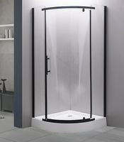 Душевой уголок Esbano ESD-7015B 90x90 профиль Черный матовый стекло прозрачное арт-ESUGD7015B — фото 2, Душевые уголки четверть круга