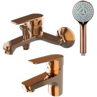 Комплект смесителей Orange Loop Розовое Золото арт-M26-311rg — фото 1, Готовые комплекты для ванной комнаты