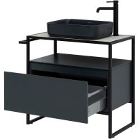 Тумба под раковину Allen Brau Priority 80 Антрацит матовый арт-1.31002.AM — фото 4, Тумбы под раковину