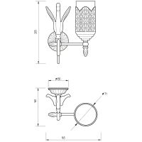 Стакан для зубных щеток Migliore Luxor Золото арт-26162 — фото 3, Стаканы для зубных щеток