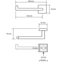 Держатель туалетной бумаги Bemeta Beta Хром арт-132212032L — фото 2, Держатели туалетной бумаги