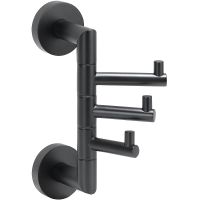 Тройной крючок Bemeta Dark поворотный Черный матовый арт-104206070 — фото 1, Крючки для полотенец