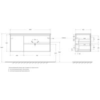 Тумба под раковину BelBagno Kraft 120 R подвесная Cemento Grigio арт-KRAFT-1200-2C-1A-SO-CG-R — фото 11, Тумбы под раковину