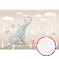 Фреска детская Ortograf Для самых маленьких 33726 Фактура бархат FX Флизелин (4*2,7) Бежевый, Животные арт-33726 (бархат FX) — фото 1, Фрески