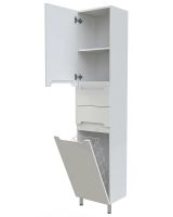 Товар: Шкаф пенал Orange Рио 40 PR 40-05KR с бельевой корзиной Белый арт-PR40-05KR - фото 7 Шкаф пенал Orange Рио 40 PR 40-05KR с бельевой корзиной Белый арт-PR40-05KR — фото 7, Пеналы для ванной комнаты