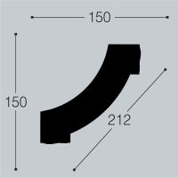 Угловой элемент молдинга Bello Deco М10У1 150x150x17 мм арт-00-00103924 — фото 3, Молдинги