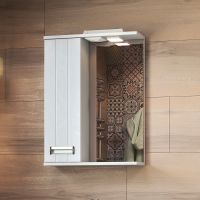 Зеркало со шкафом Vigo Diana 50 L с подсветкой Белое арт-z.DIA.50.L.El — фото 1, Зеркальные шкафы в ванную