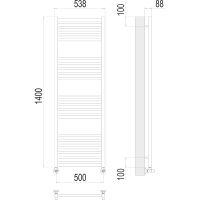 Товар: Водяной полотенцесушитель Terminus Альба П22 500х1400 Хром, нижнее подключение, G 1/2" ВР, с комплектом вентилей арт-4670078530479 - фото 4 Водяной полотенцесушитель Terminus Альба П22 500х1400 Хром, нижнее подключение, G 1/2" ВР, с комплектом вентилей арт-4670078530479 — фото 4, Водяные полотенцесушители