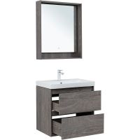 Тумба под раковину Aquanet Милан 70 подвесная Дуб рошелье арт-336373 — фото 11, Тумбы под раковину