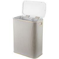 Корзина для белья Geralis Ромб Белая, кант Золото, стандартная арт-RWG-B — фото 2, Корзины для белья