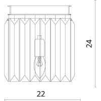 Настенный светильник Divinare Nova Прозрачный Хром арт-3001/02 AP-1 — фото 4, Бра
