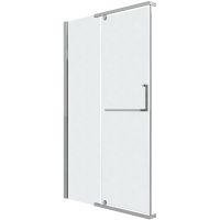 Душевая дверь Grossman Pragma 110 профиль Хром стекло шиншилла арт-100.K33.03.110.10.02 — фото 2, Распашные душевые двери