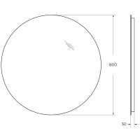 Зеркало BelBagno 80 с подсветкой круглое арт-SPC-INT-800-LED — фото 8, Зеркала в ванную комнату