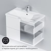 Товар: Тумба под раковину AM.PM Gem 75 2 подвесная Белая арт-M90FHX07522WG - фото 7 Тумба под раковину AM.PM Gem 75 2 подвесная Белая арт-M90FHX07522WG — фото 7, Тумбы под раковину