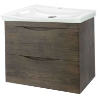 Тумба под раковину Bellezza Санриса 60 подвесная Орех арт-4630109180431 — фото 1, Тумбы под раковину