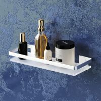 Товар: Стеклянная полка AM.PM Sense L Серебристая арт-A7455100 - фото 2 Стеклянная полка AM.PM Sense L Серебристая арт-A7455100 — фото 2, Полки для ванной и душа