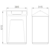 Ведро для мусора Nofer Белое арт-14027.W — фото 2, Мусорные ведра