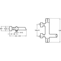 Смеситель для ванны Jacob Delafon Toobi с термостатом Хром арт-E8992-CP — фото 3, Смеситель для ванны