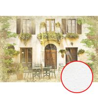 Фреска Ortograf Городской пейзаж 4117 Фактура бархат FX Флизелин (4*2,7) Бежевый/Зеленый/Коричневый, Город/Деревья арт-4117 (бархат FX) — фото 1, Фрески