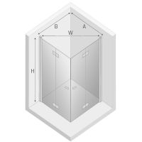 Душевой уголок New Trendy New Soleo Black 100х80 профиль Черный стекло прозрачное арт-D-0236A/D-0238A — фото 8, Прямоугольные душевые уголки