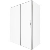 Душевая стенка Allen Brau Priority 100 профиль Серебро браш стекло прозрачное арт-3.31047.BA — фото 3, Боковые стенки